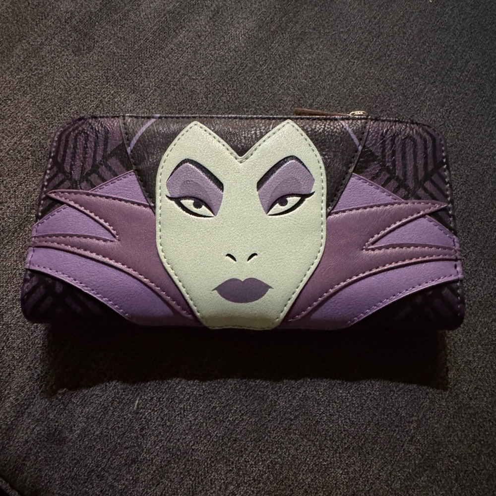 Maleficent Loungefly Purple and Black Villain Wallet